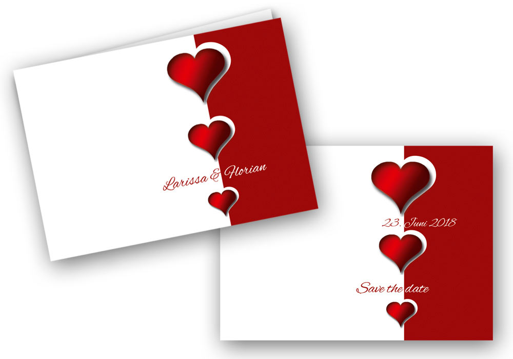 HSH-021 - Kombi-Einladungskarte Save the Date und Hochzeit, 20er-Set HSH-021 - Kombi-Einladungskarte Save the Date und Hochzeit, 20er-Set